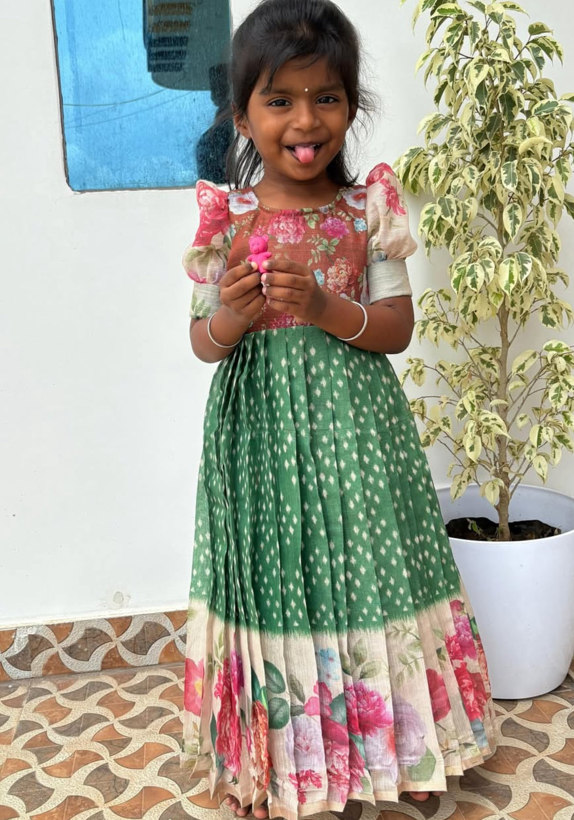 MYD04 - TUSSAR SILK LONG DRESS