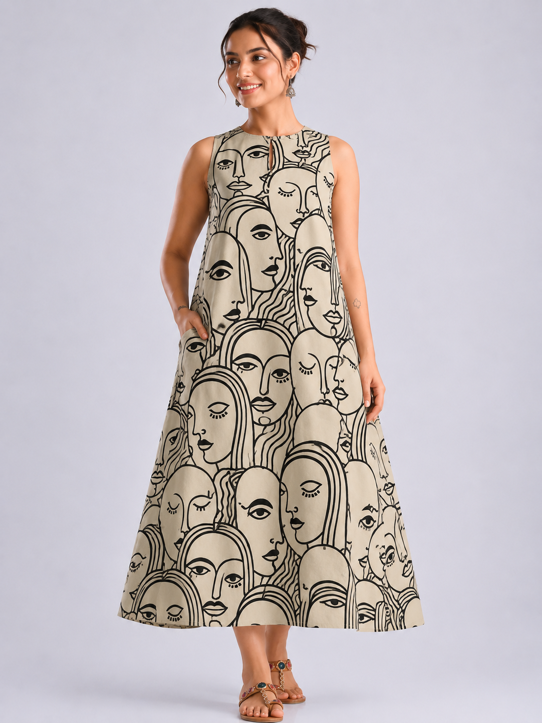 Cotton Aline Kali Patterned- XS S M L XL XXL