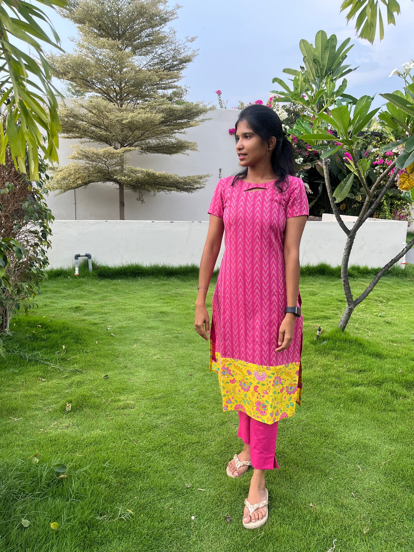 MoonLit Rose - Cotton Salwar - 2XL