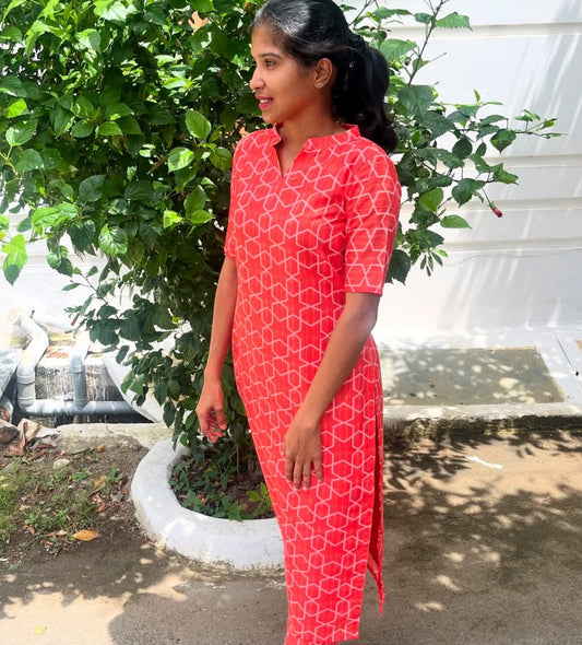 Cotton Kurti with lining - Xl