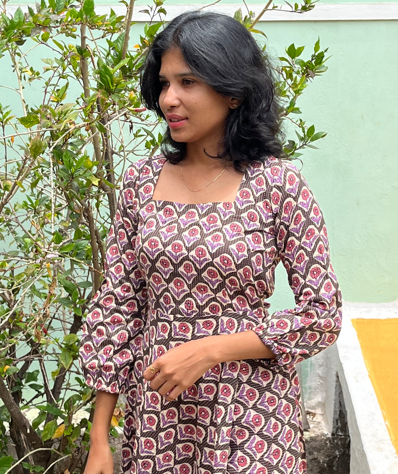 Secret Garden Cotton Kantha Maxi - Xs