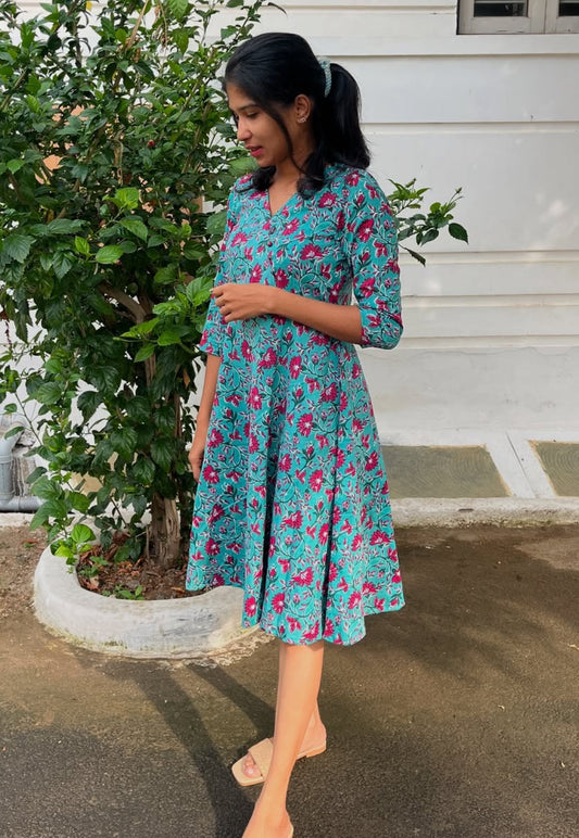 Blue Umbrella Short length Dress - Xs