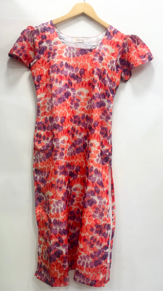 Kota silk Kurti with crape lining : XS S M L XL 2XL