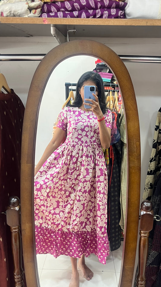 Cotton maxi with yoke lining : XS S M L