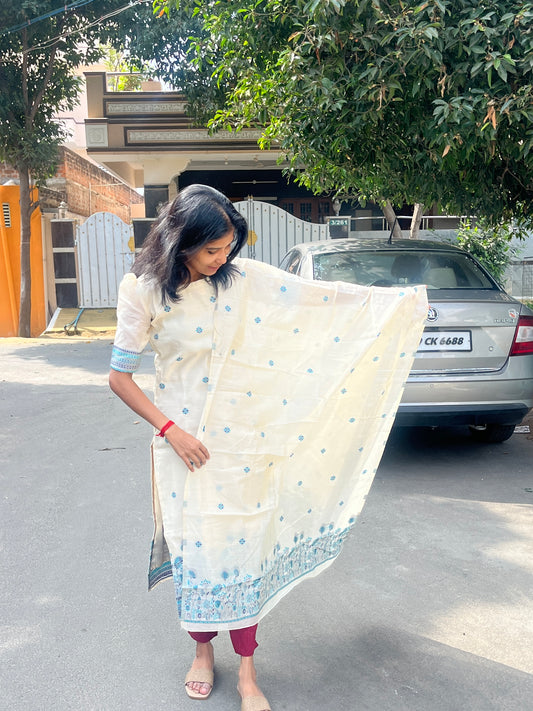 Chander silk Top & Dupatta - XS S M L XL 2XL