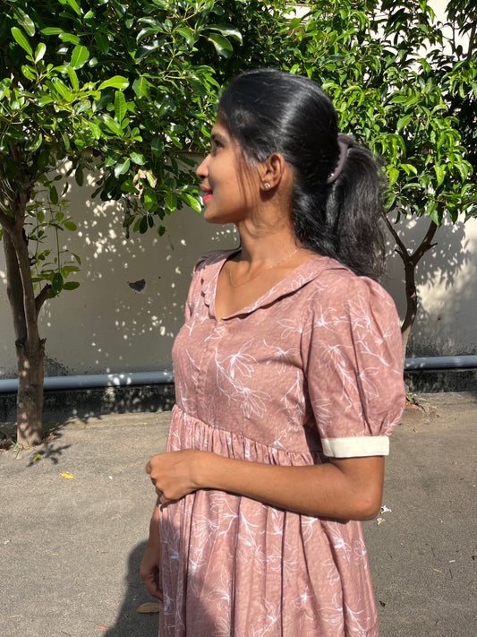 Moonlit Beige Cotton Maxi - 2XL