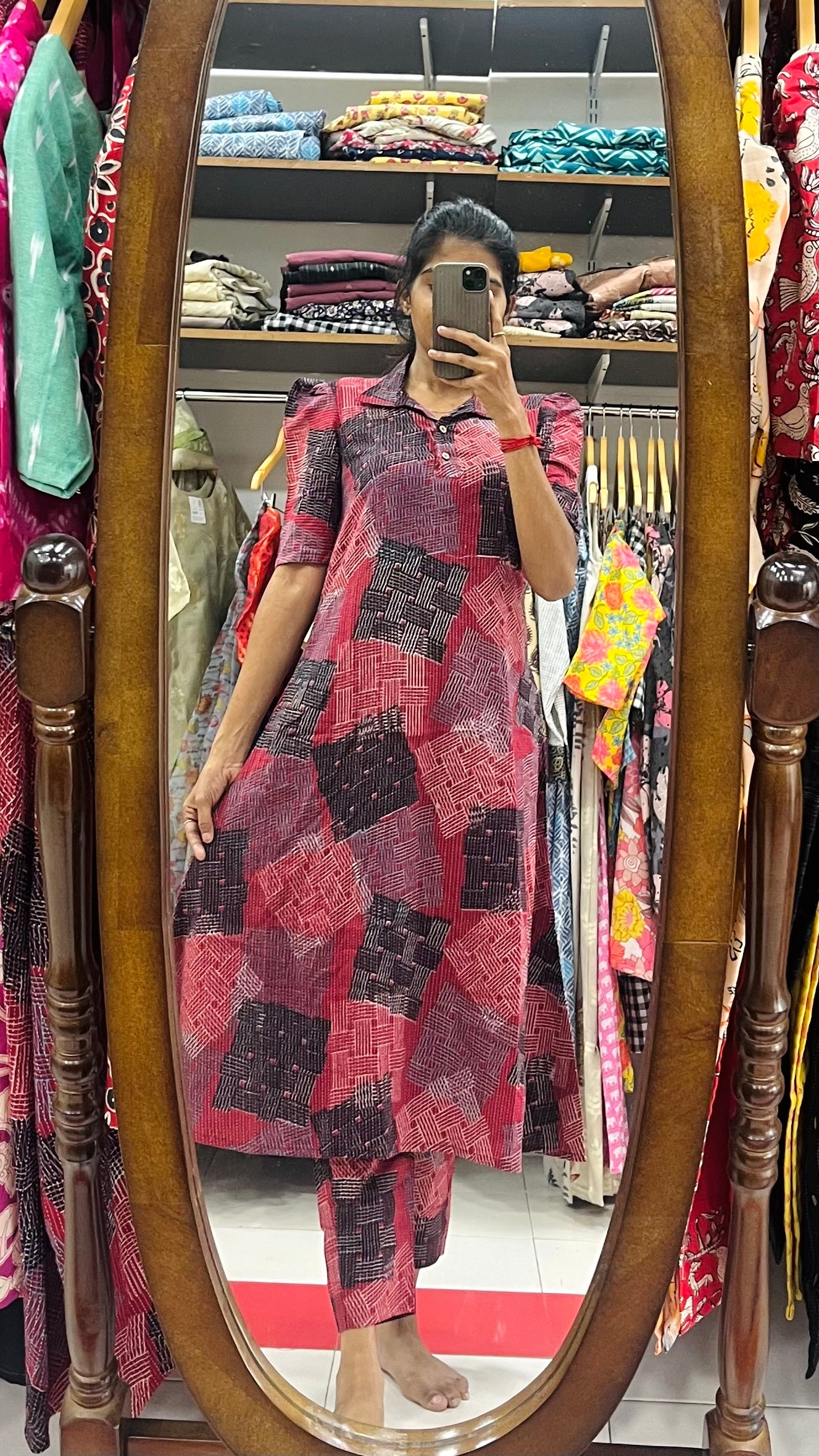 Red Fusion Cotton Aline Cords - M