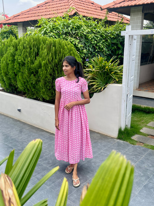 Cotton long dress - Xs