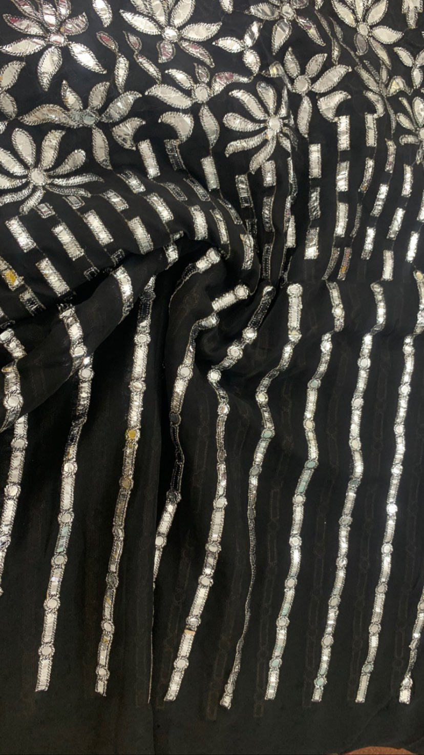 Black Georgette Fabric