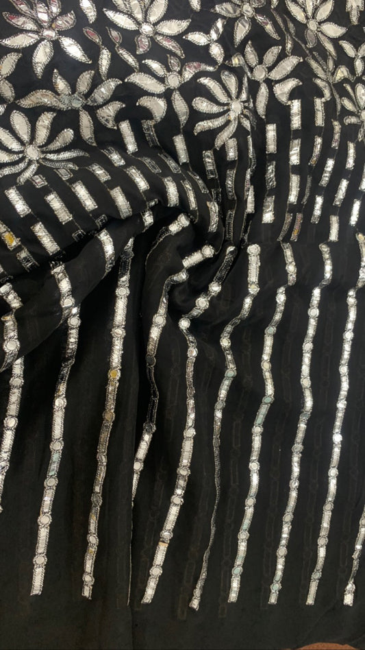 Black Georgette Fabric