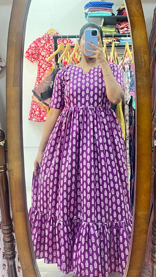 Rayon dress with yoke lining - XS S M