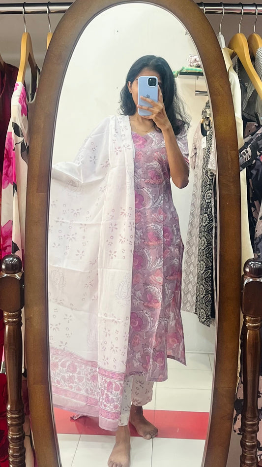 Cotton Handblock Salwar - XS S M L XL XXL