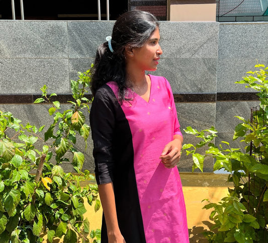 Jet Black Silk Top and bottom   - S