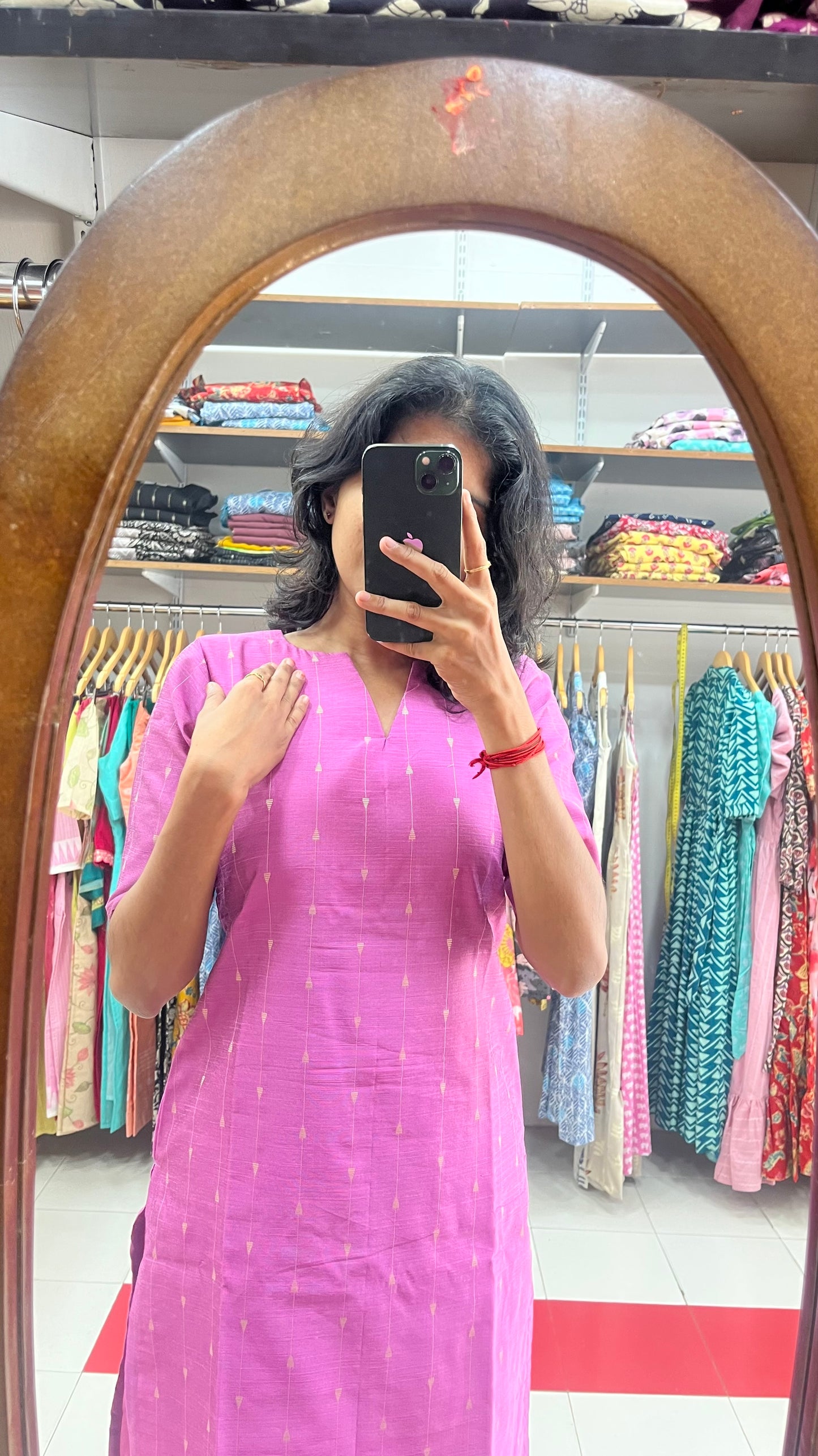 Pastel Shade Raw silk Kurti - M