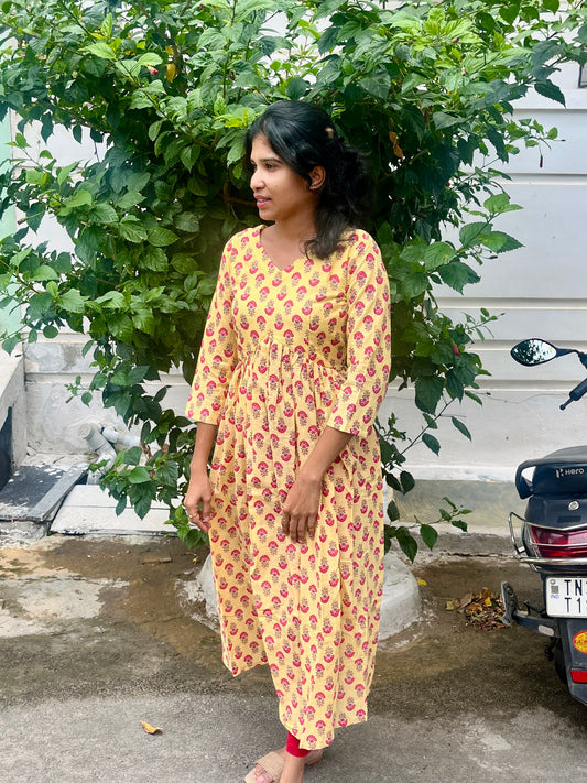 Aliya Cut Cotton Long Dress - 2XL