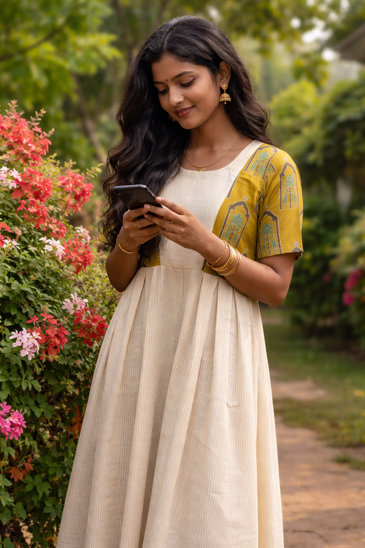 Kadhi Cotton long dress - XS S M L XL 2XL