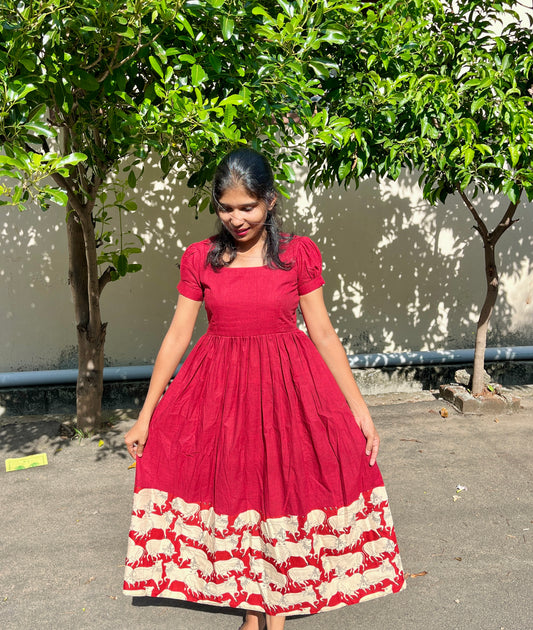 Desert Pearl Handloom Cotton Maxi - 2Xl