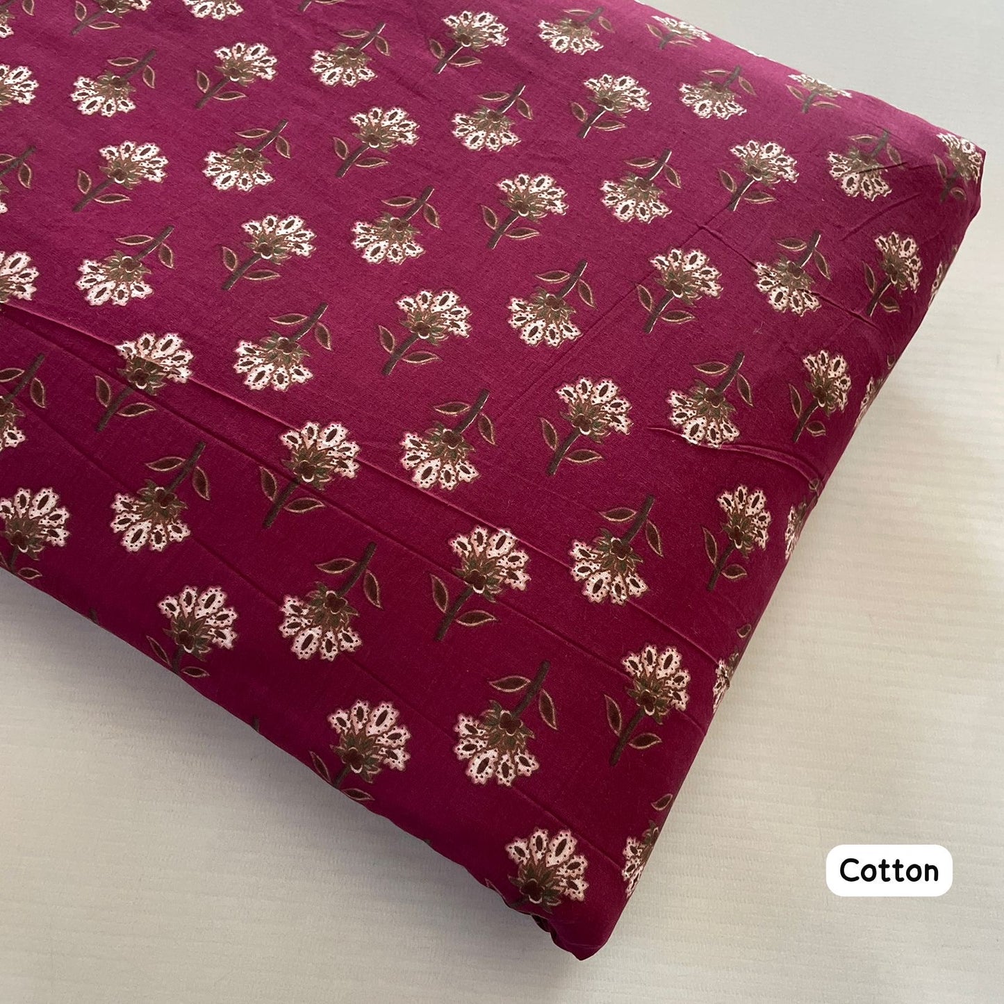 Plum colour cotton fabric