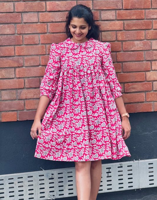 Knee length cotton maxi - XS S M L XL 2XL  ( length - 35”)