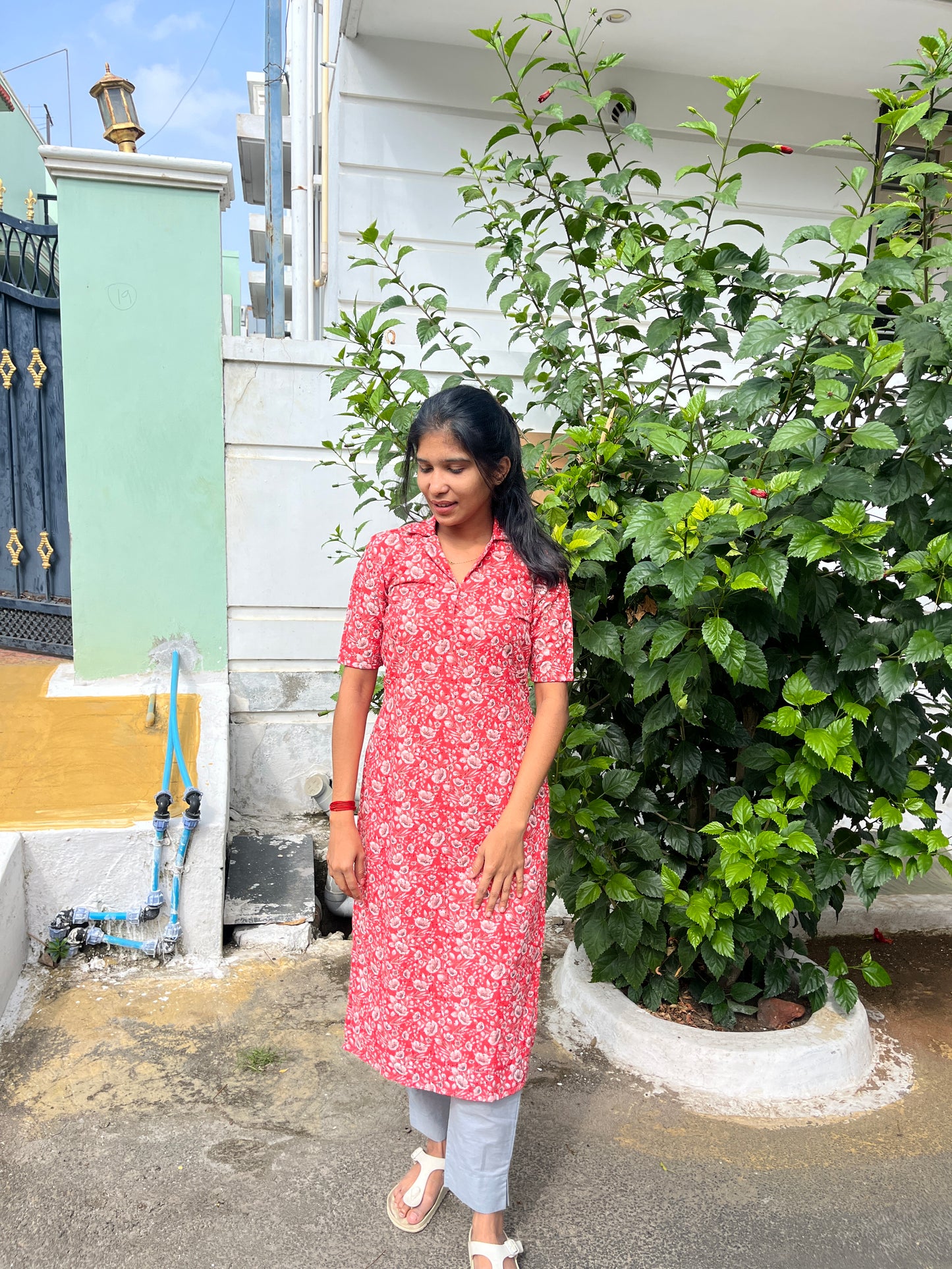 Hakoba cotton Kurti -  XS