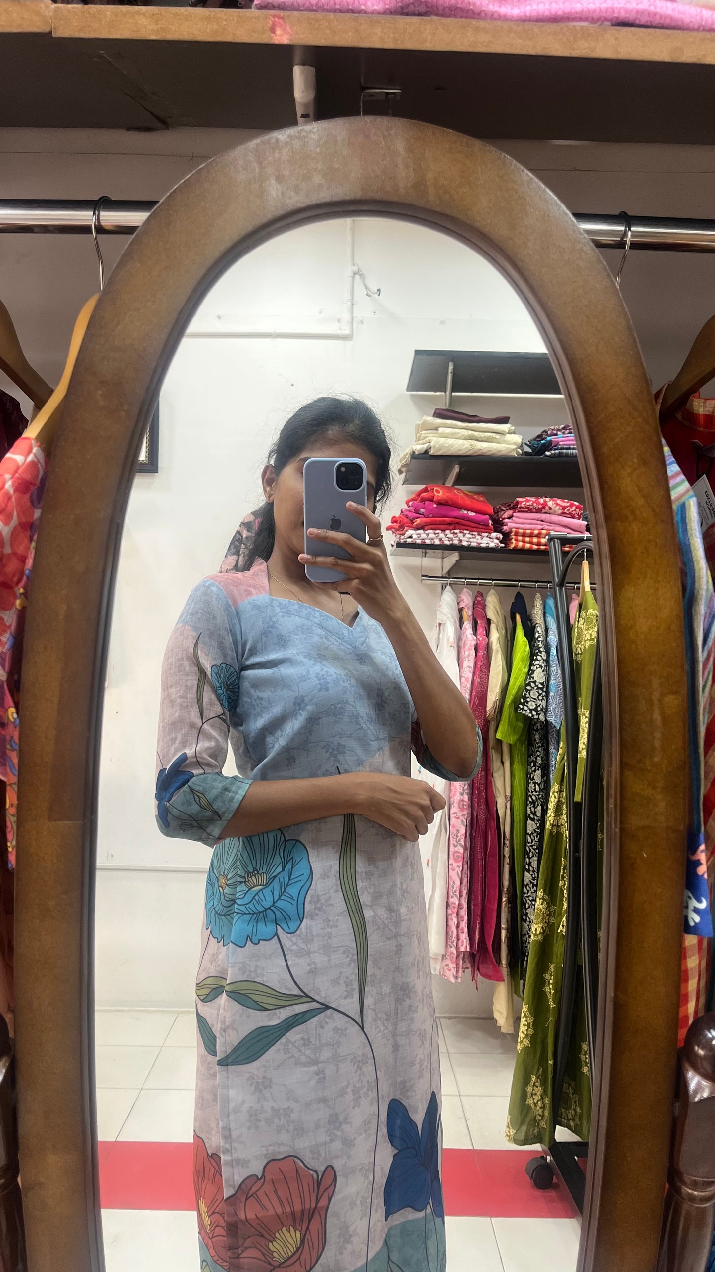 Printed Cotton Linen Salwar - XS S M L XL XXL