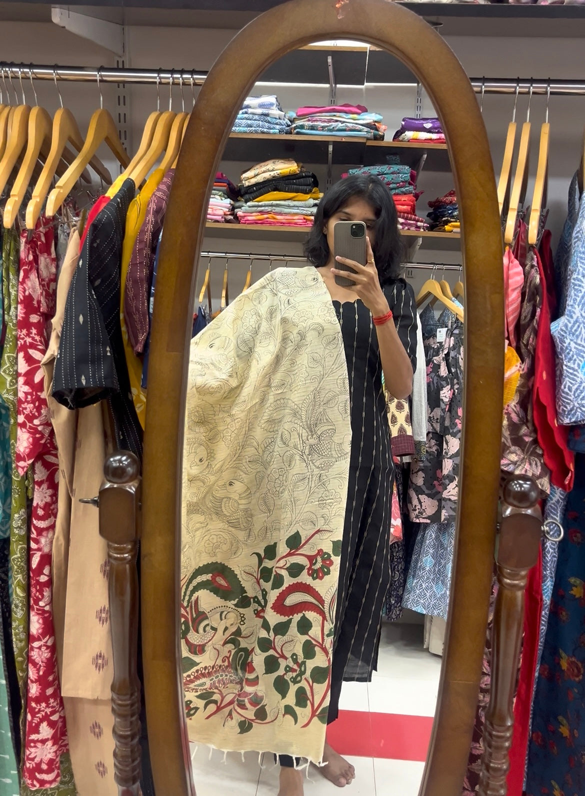 Bold & Black Raw Silk Salwar - XL