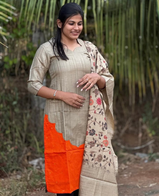 Silk Top and Dupatta - Xs