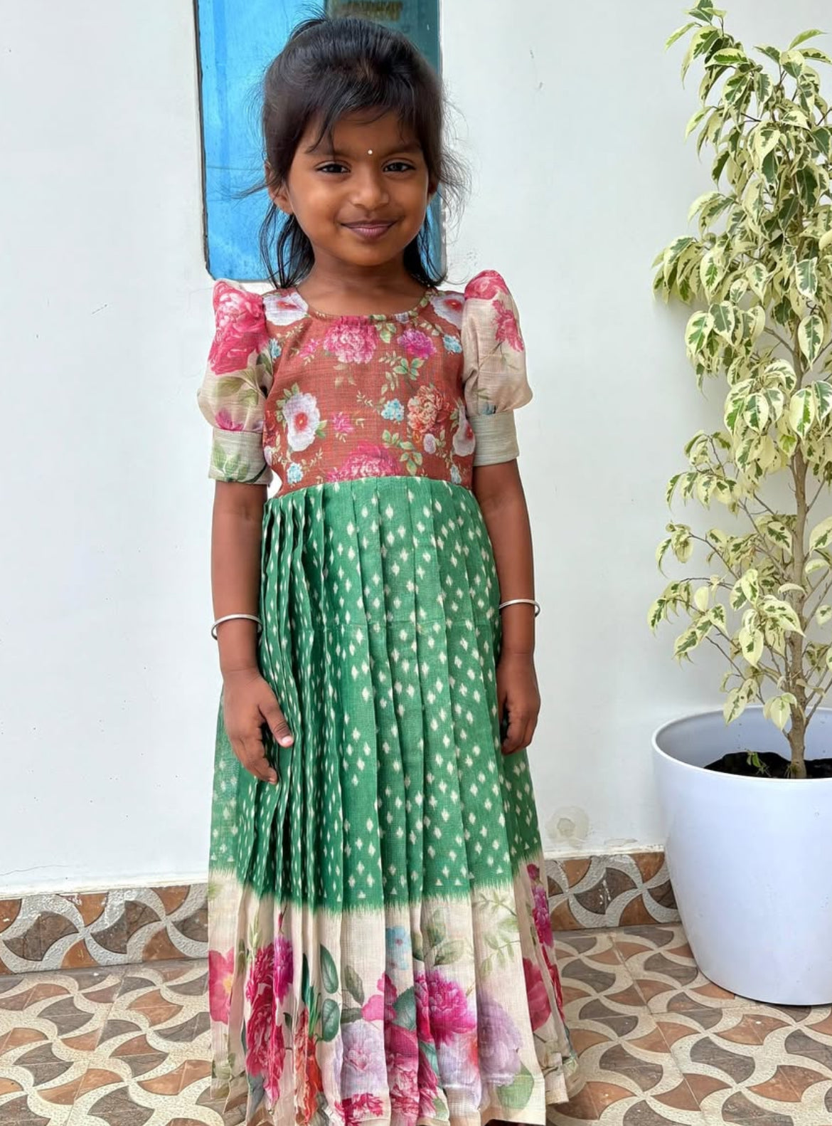 MYD04 - TUSSAR SILK LONG DRESS