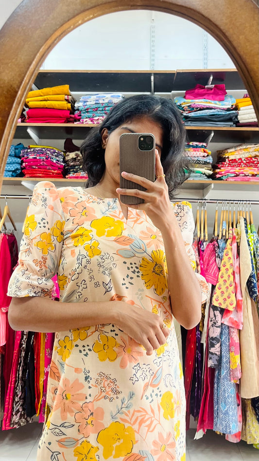 Mul Cotton Kurti - L