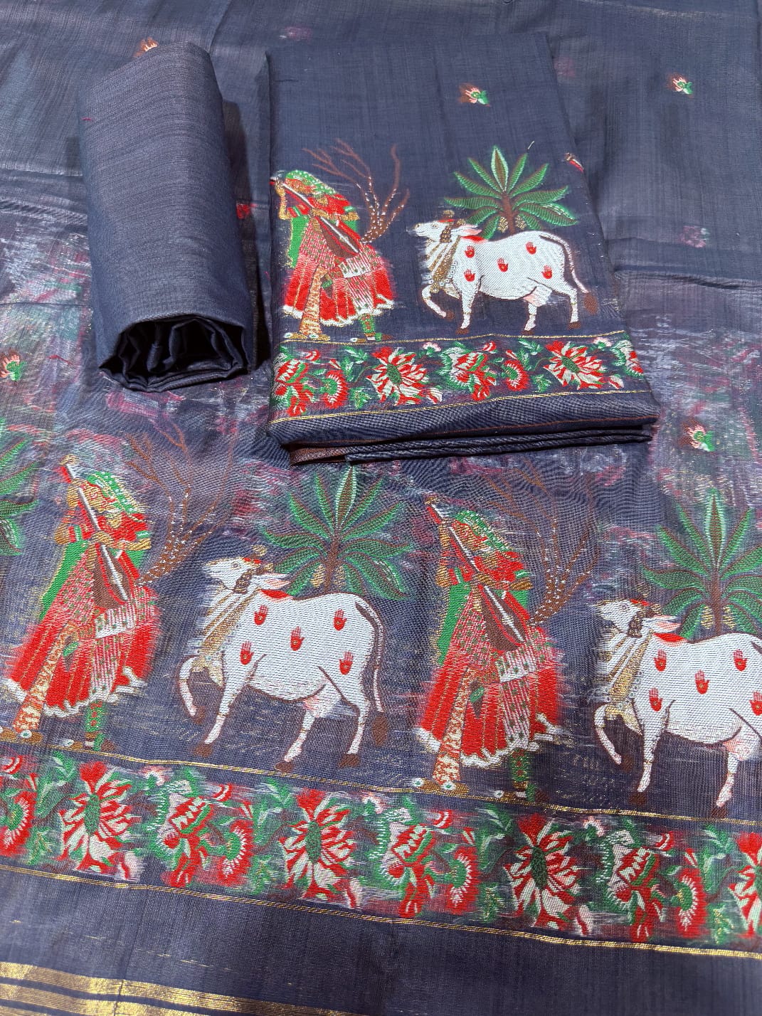 Chanderi Silk Salwar - 3pc - XS S M L XL XXL ( Made to Order )