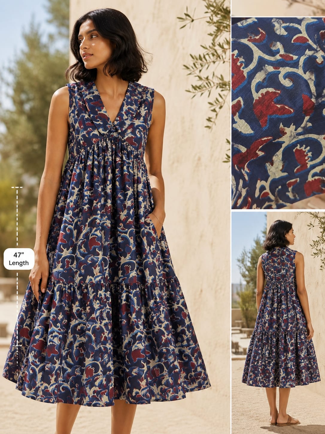 Chanderi Silk Long Dress 👗- - XS S M L XL XXL ( Made to Order )