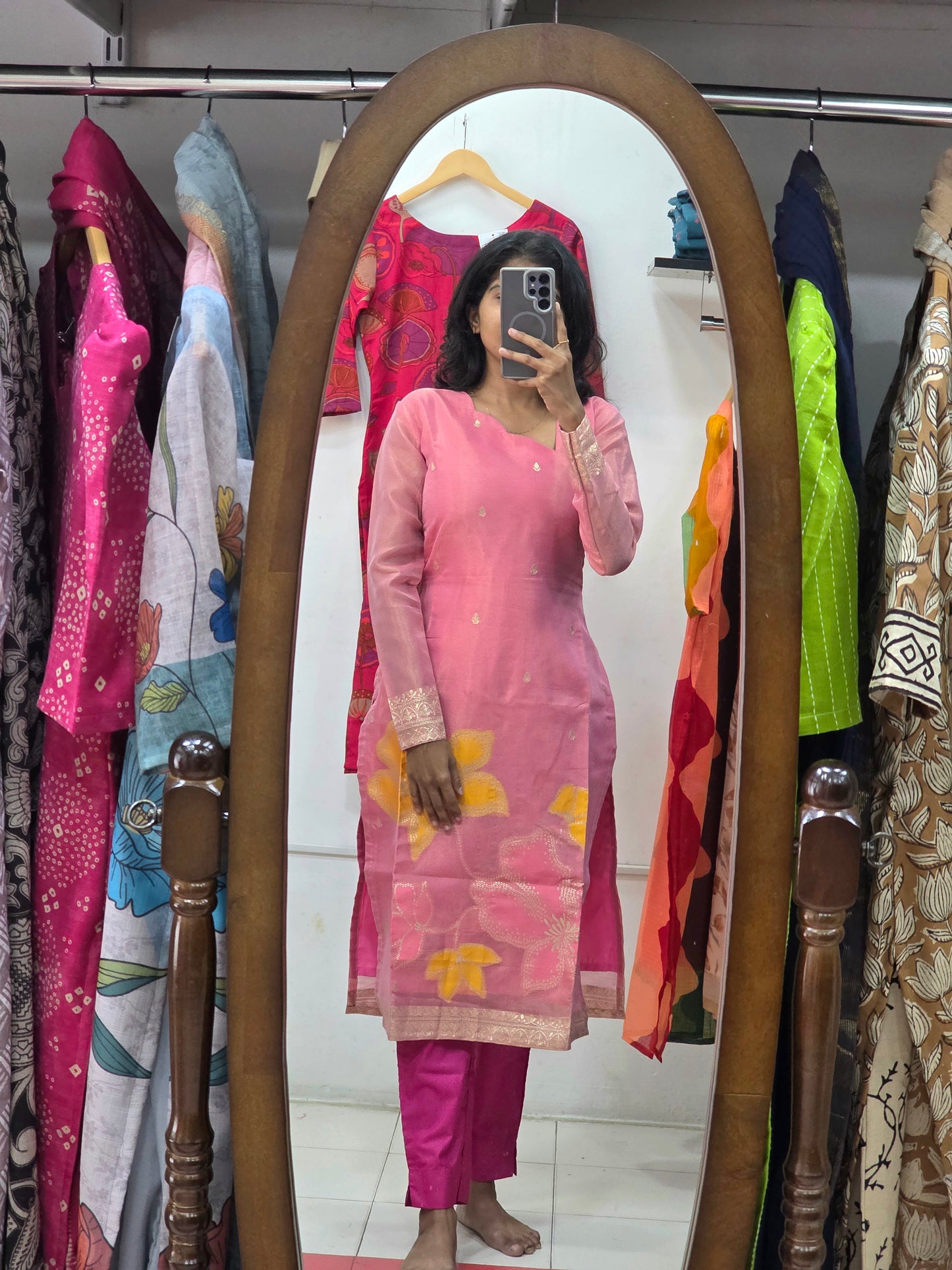 Tissue Silk Top & Dupatta - XS S M L XL XXL