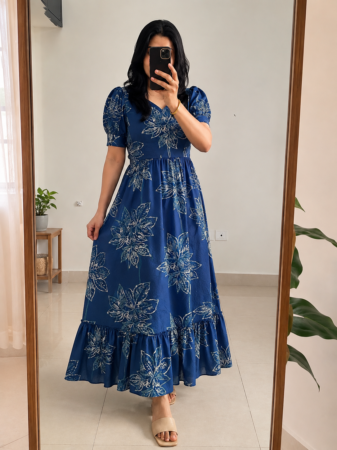 Rayon long dress - XS S M L XL XXL
